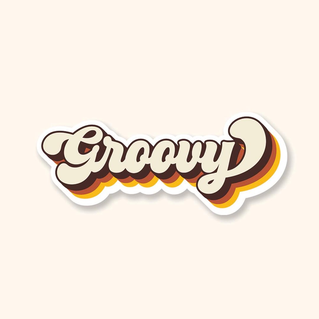 Groovy 70s Style Sticker, Retro Bumper Sticker - Etsy
