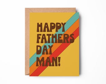 Retro Father's Day Card | 70s Style Dad Gift