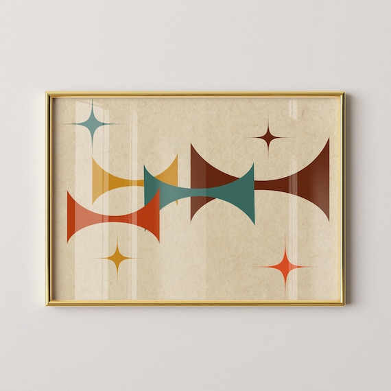 70s Retro Wall Art Prints, Gallery Set of 5 - Etsy