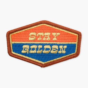 Stay Golden Embroidered Patch | GiGi Thomas Designs | Retro | 70's | Vintage Inspired | Hippie gift