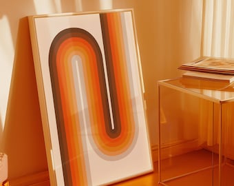 Retro Wave Art Print, 70s Inspired Decor