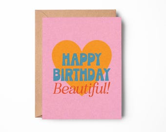 Retro Happy Birthday Card | 60s-70s Style