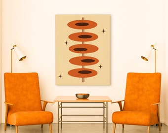 Mid Century Modern Starburst Print, Retro 70s Wall Art - Etsy