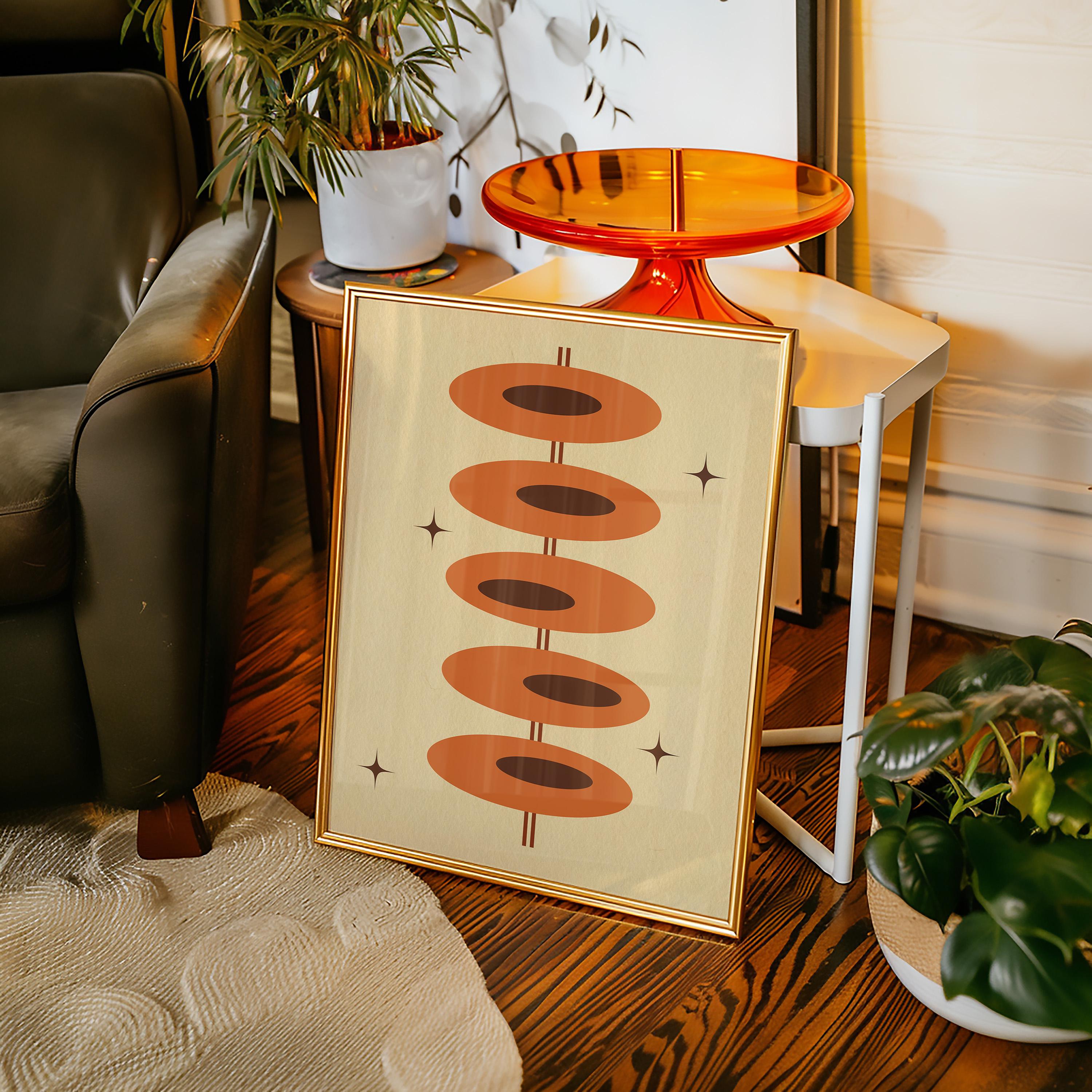 Mid Century Modern Starburst Print, Retro 70s Wall Art - Etsy