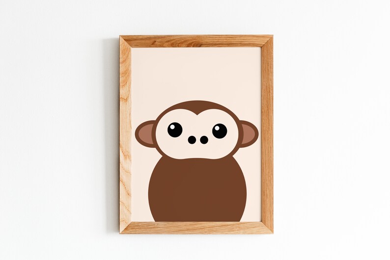 Pet Portraits Nursery Wall Art Bear Animal With Big Eyes Owl Monkey Funny Animals Wall Print Giraffe Baby Room Print Fox Lion Funny Animal Faces Urns Memorials