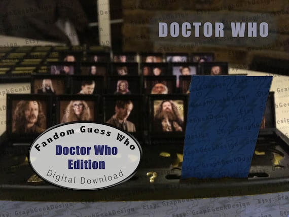 Doctor BBC Character Guess Who Cards A4
