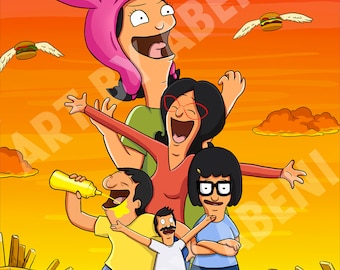 Bobs Burgers Family Poster