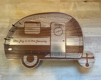 Camper / RV cribbage board and wall display - personalizable / customizable
