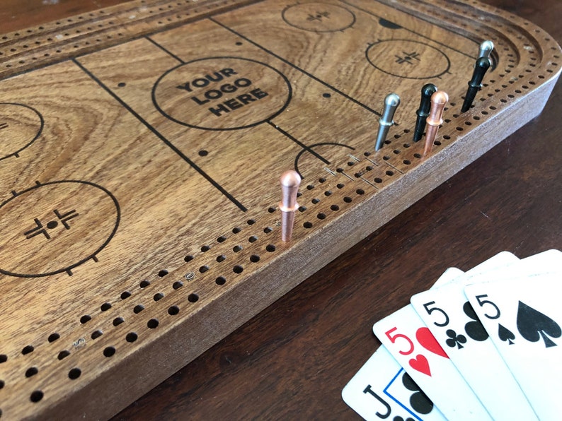 Personalized Hockey Rink / Football Stadium Cribbage Boards | Etsy