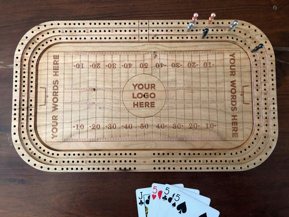 Personalized Hockey Rink / Football Stadium Cribbage Board & Wall Display