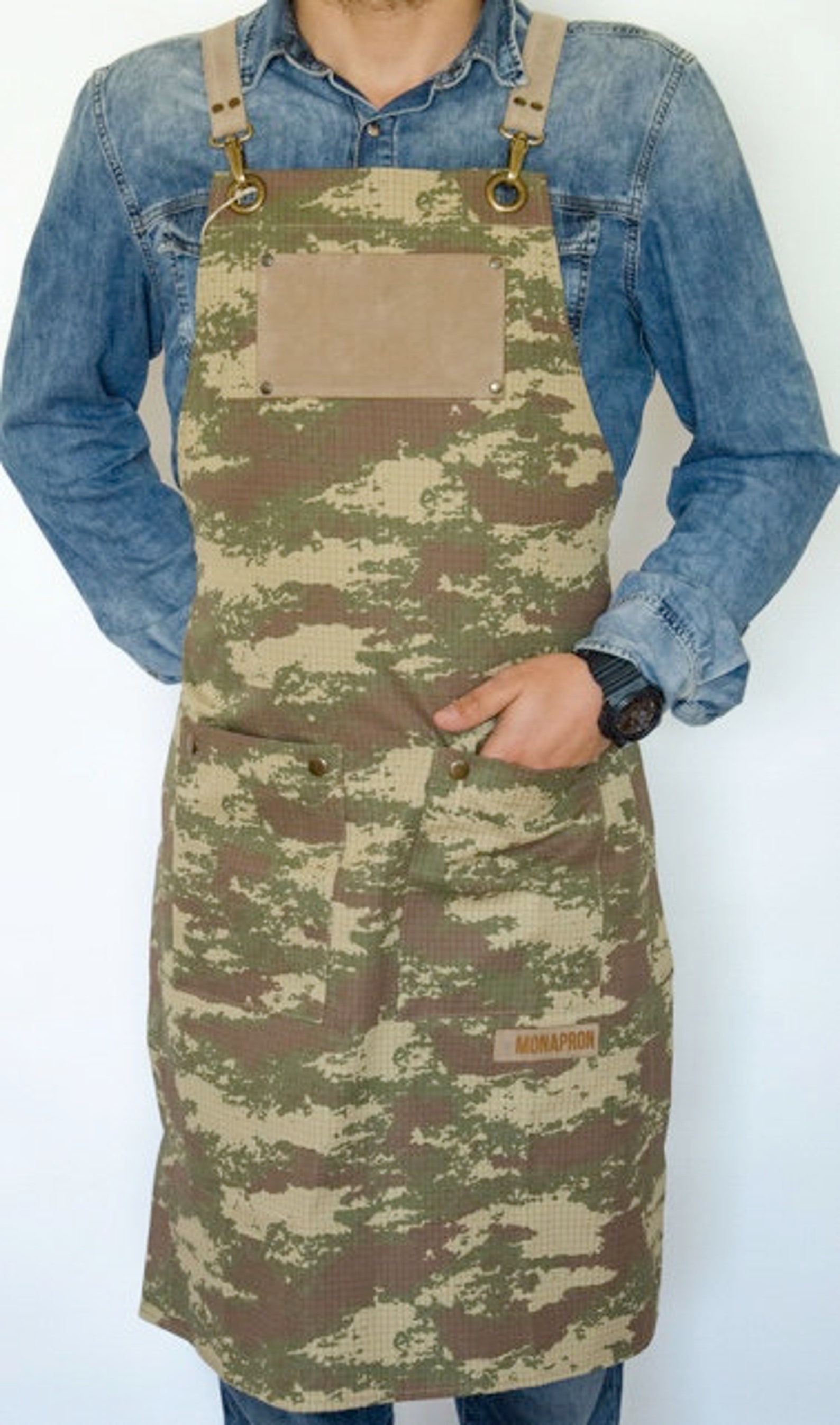 Camouflage Heavy Duty ApronExtra Pocket DesignApron for Etsy