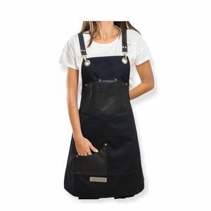 Washable, water-repellent, stain and chemical resistant, Cross Back Apron For Men and For Women