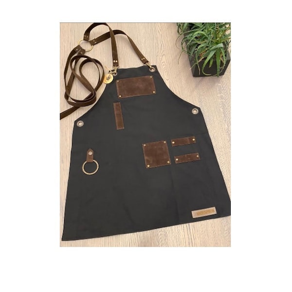 XXL Apron-Plus Size Apron-Extra Pocket Design-Personalized Over Size Apron for Men&Women-Cross Back Apron-Chefs-Florist-Bartender- BBQ Apron