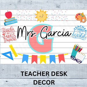 Classroom Decor, Classroom Decoration, Teacher Desk Decor, Teachers Name Banner, Bulletin Board, Classroom Poster, Back to School Printables
