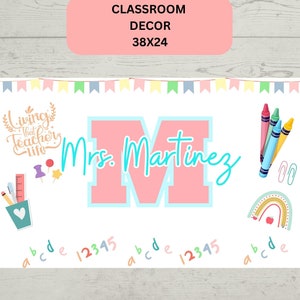 Classroom Decor, Editable Classroom Decor, Banner & Signs, Classroom Bulletin Board, Classroom Poster, Wall Art, Desk Decoration