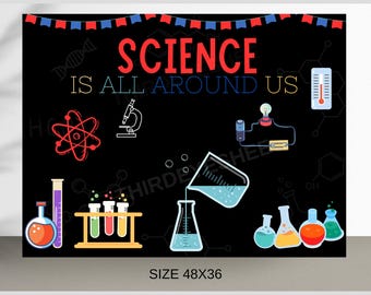 Classroom Science Bulletin Board, Classroom Decor, Bulletin Board, Science Poster, Poster Board, Science Fair