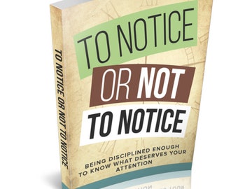 Ebook— To Notice or Not to Notice, Ebook PDF, Ebook Digital Download, Books for sale