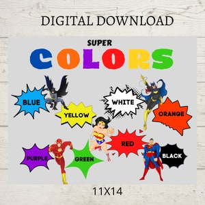 Decoración del aula, Arte de pared, Carteles para el aula, Tema de superhéroe, Clase de profesores, Descarga digital, Tablón de anuncios, Decoración del aula