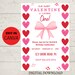Editable Valentine Birthday Invitation, Valentine Party, Birthday ...