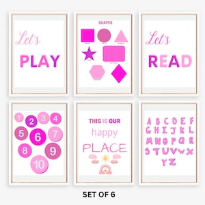 Educational Classroom Decor, Homeschool Prints, Class Wall Art, Learning Posters, Nursery Wall Decor, Educational Printable, Girl Nursery