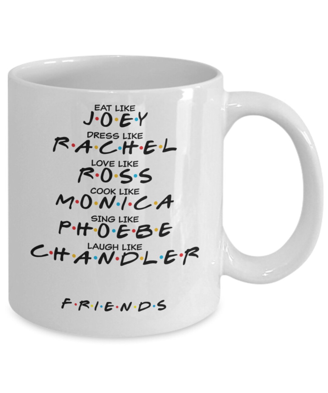 Friends TV Show, Friends Cup, Friends Show, Coffee Mug, Eat Like Joey
