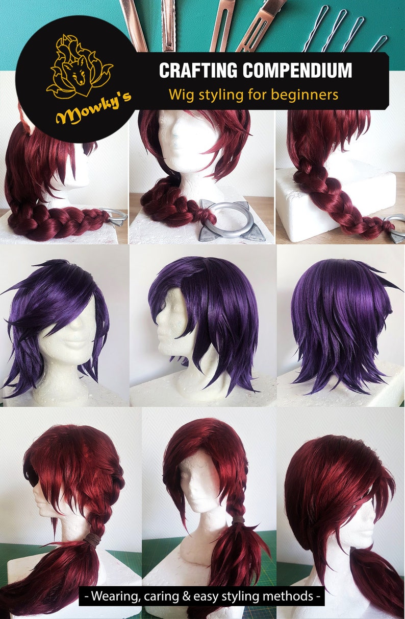 Tutorial/Ebook Beginners Easy DIY WIG STYLING for cosplay & Etsy