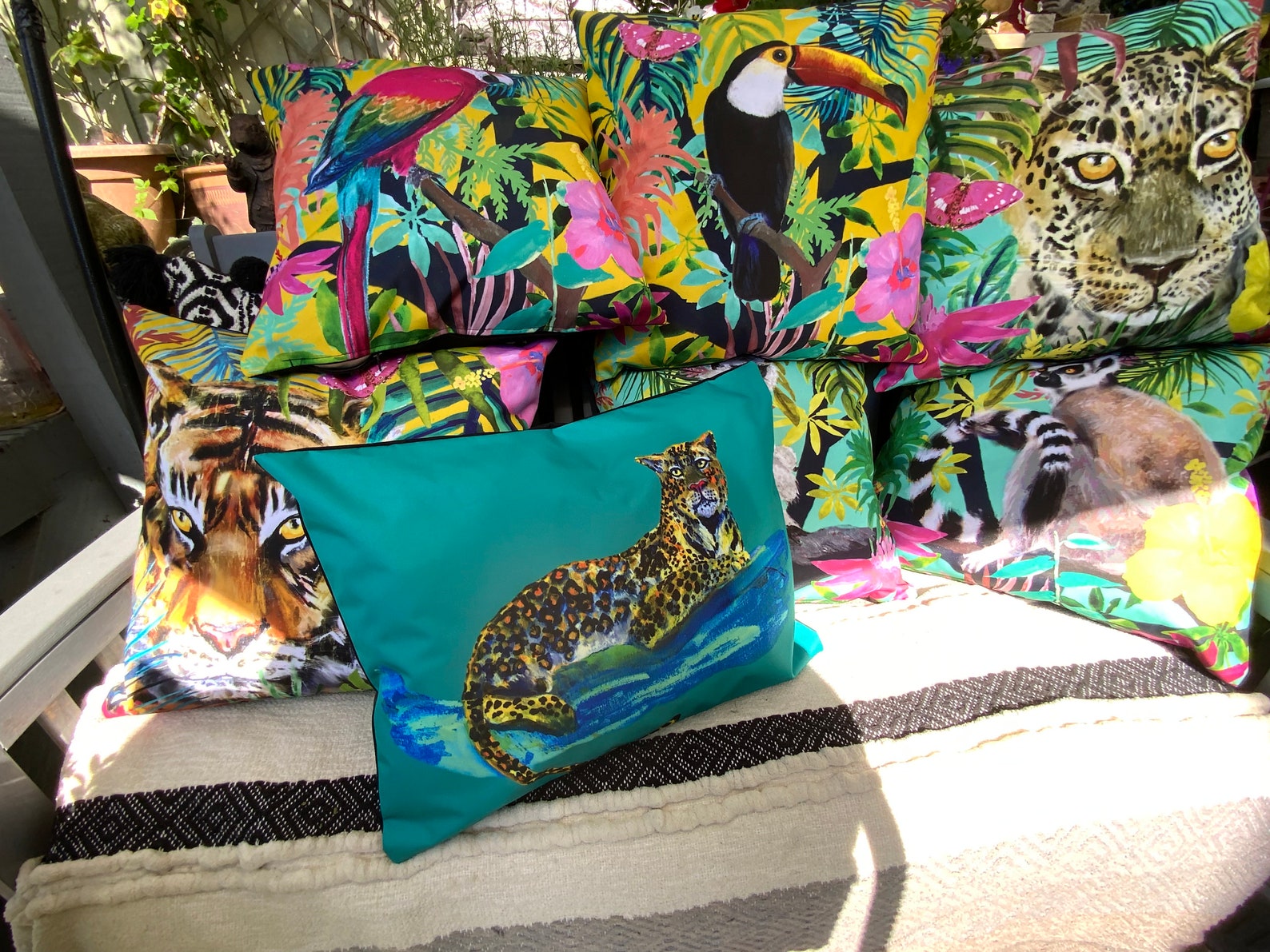 Leopard Bolster Cushion Cover Outdoor Room Water Repellent Etsy UK