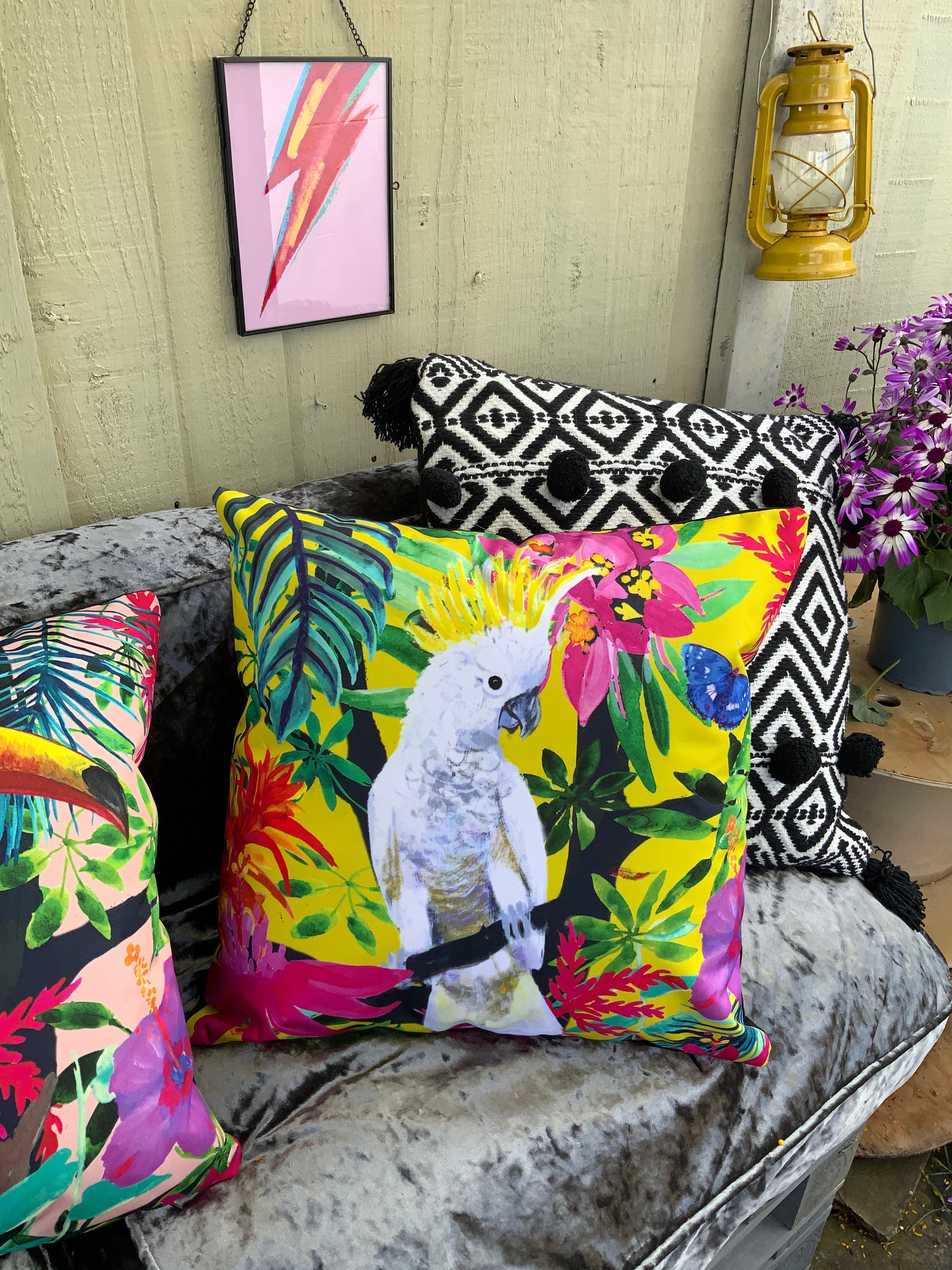 Cockatoo cushion hot sale