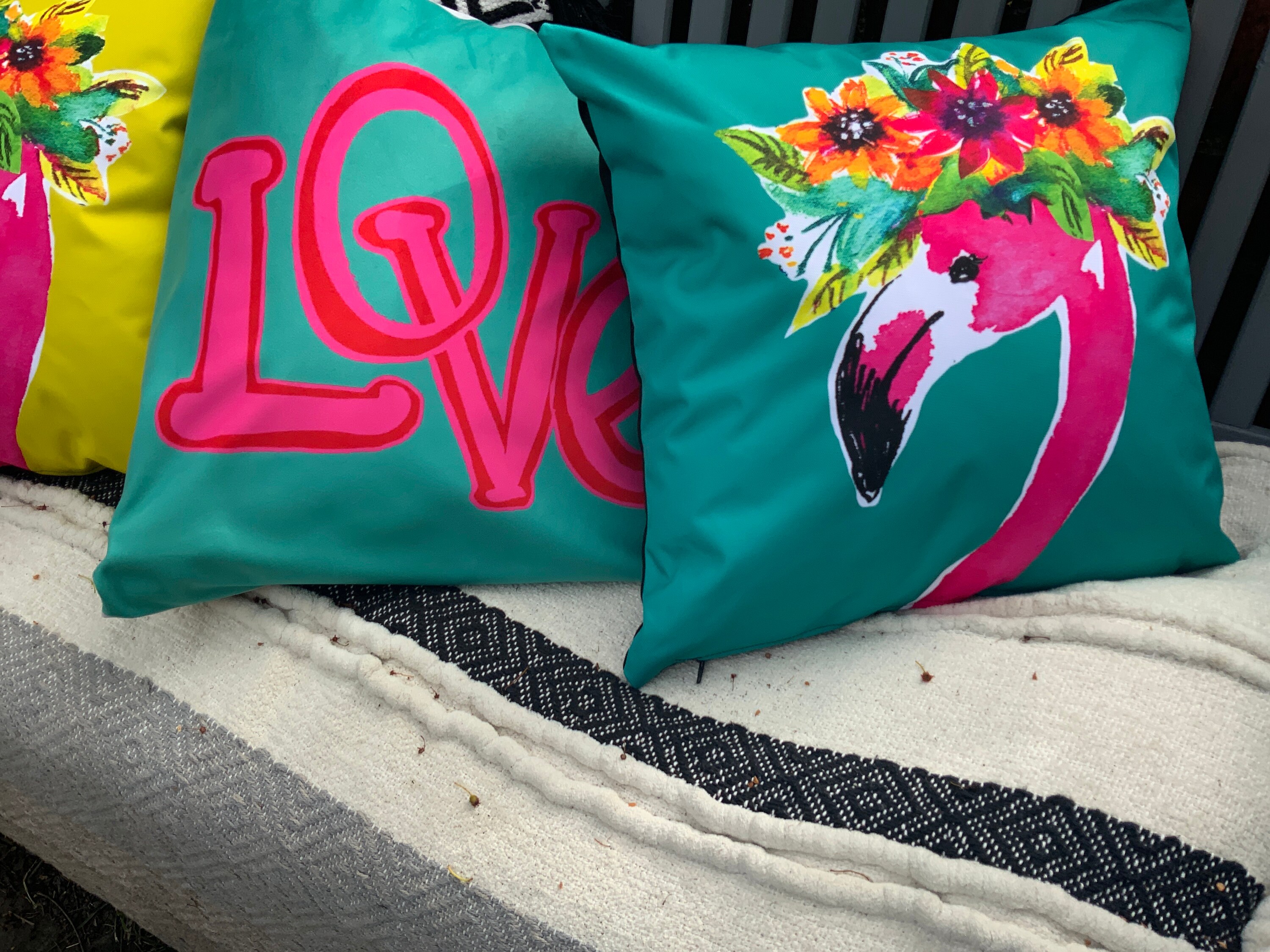 Bright funky cushions hotsell