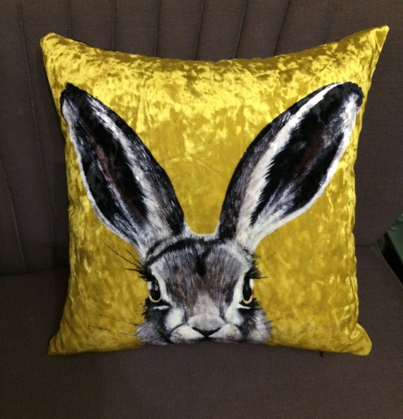 Yellow crushed velvet cushions Clearance