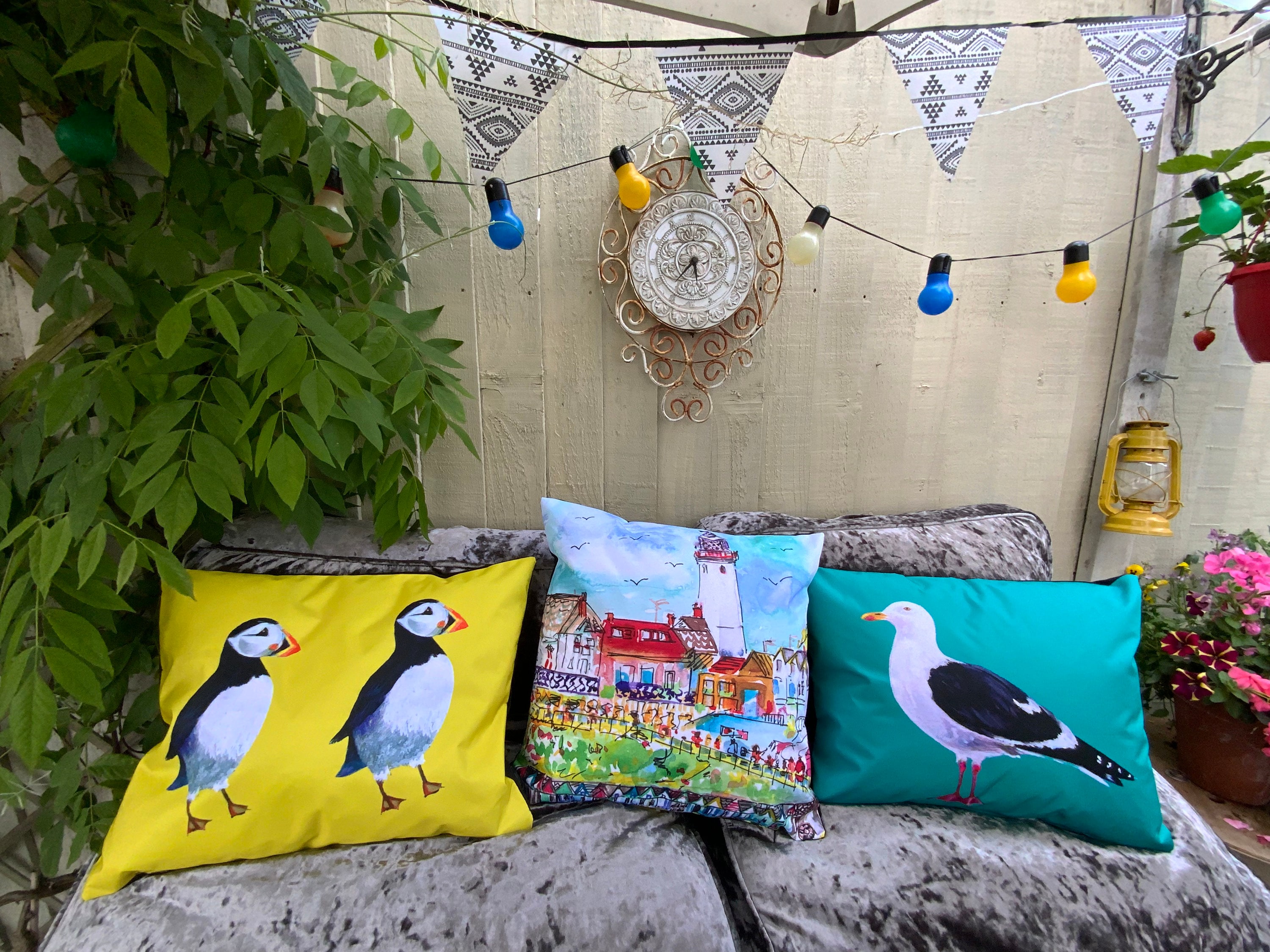 Water Repellent Coastal Outdoor Cushions Cover Southwold Etsy