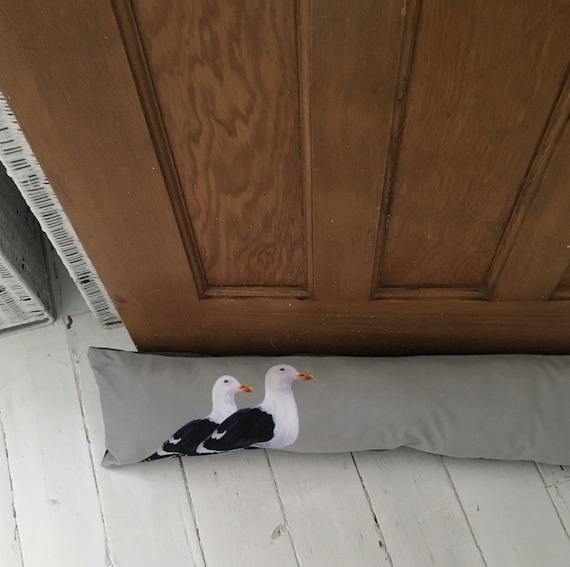 Seagull Draught Excluder: Velvet Doorstop, Eco-Friendly Gift