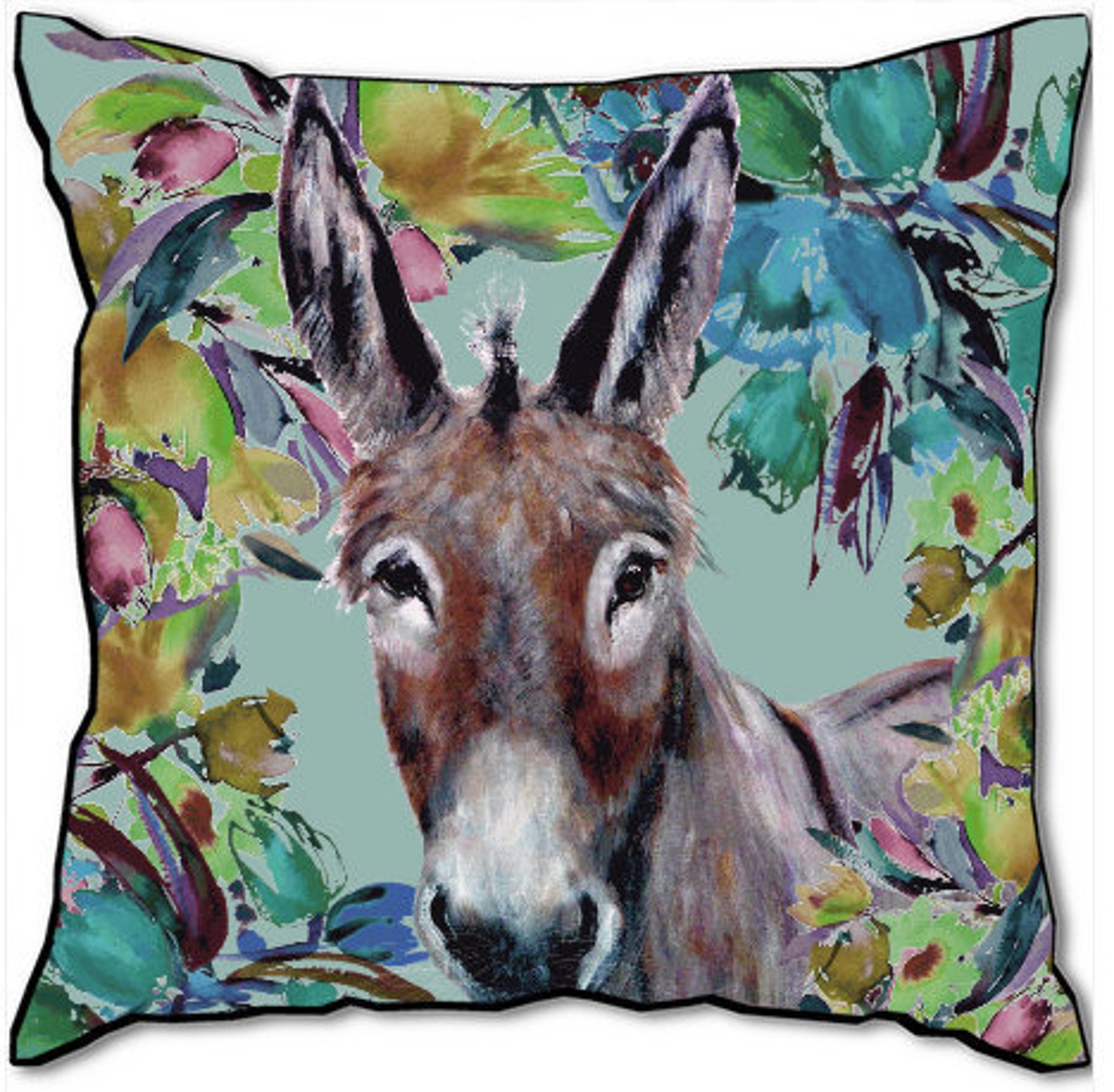 Simply Stunning Lucy the Donkey Cushion Cover in a Sumptuous Etsy