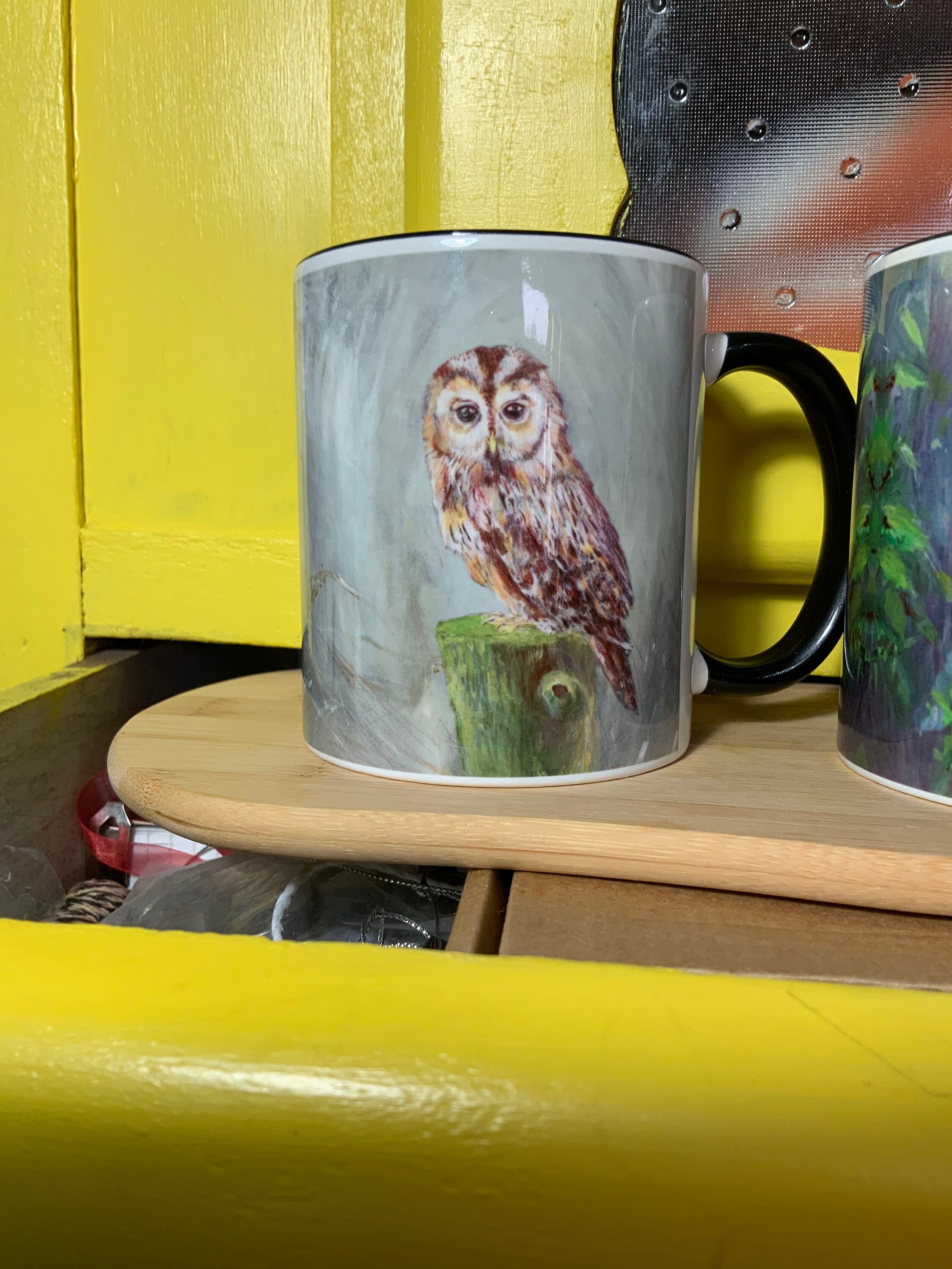 British Owl Mug: Bird Lover Gift, Farmhouse Decor fast