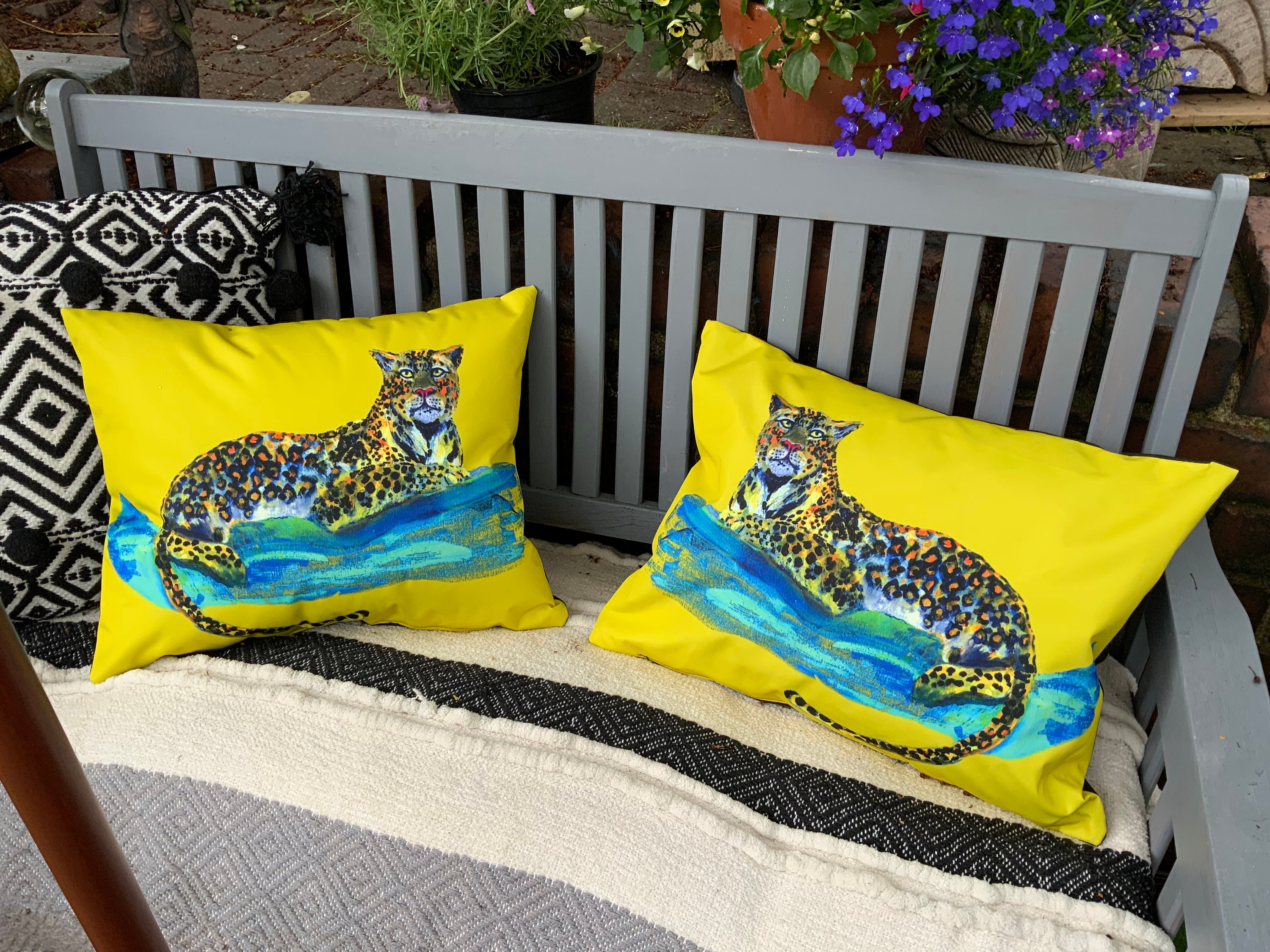 Leopard Bolster Cushion Cover Outdoor Room Water Repellent Etsy UK