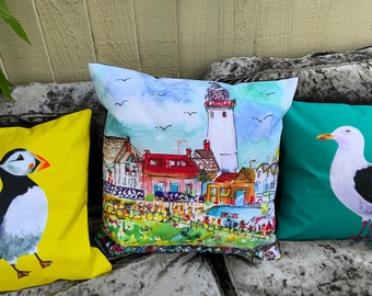 Southwold Lighthouse Cushion Cover: Water Repellent Coastal Decor