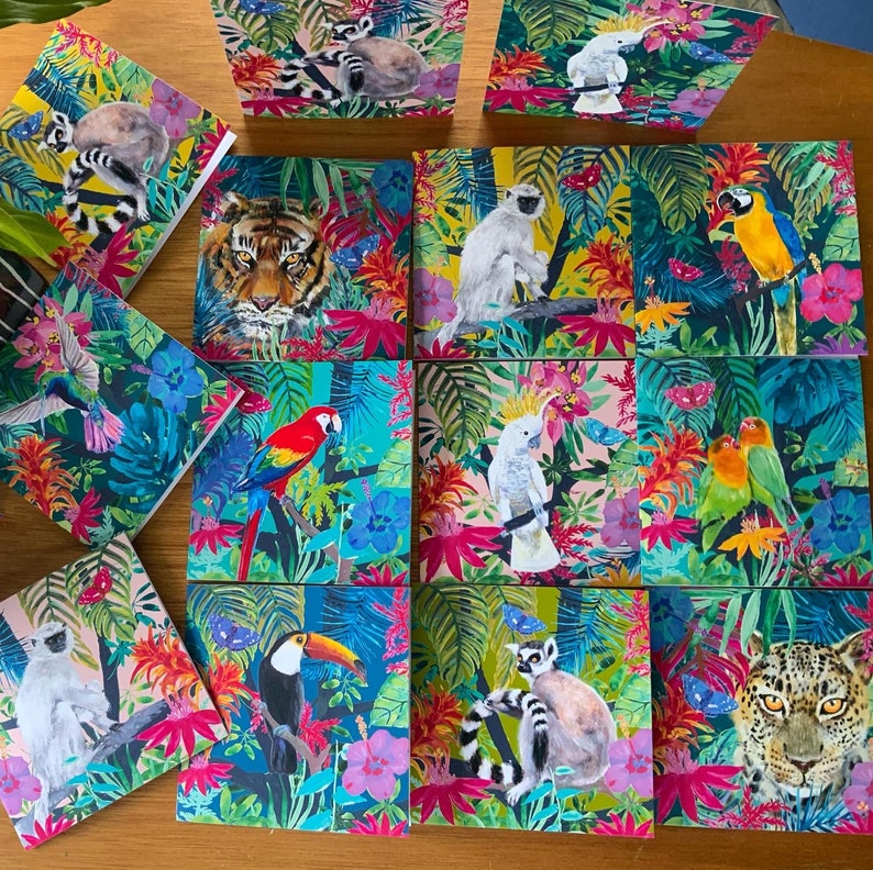 Waterproof outdoor cushions covers tropical animals birds Etsy