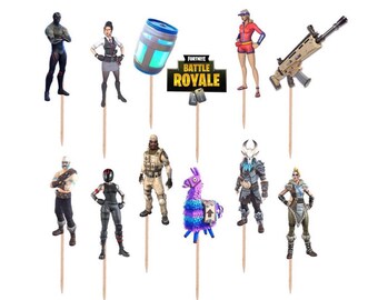 fortnite figurine - fortnite v2 cupcake toppers 12pc 24pc or 36pc fortnite v2 cupcake toppers 12pc 24pc or 36pc - fortnite figurine