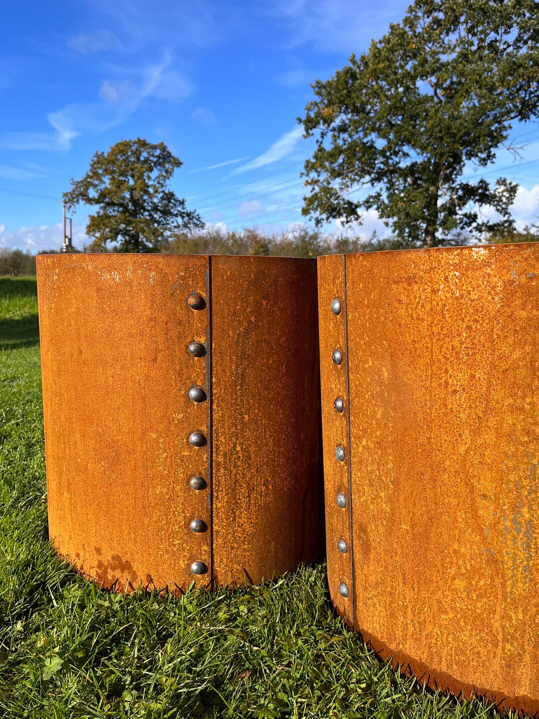 Corten Steel Plant Pots Reclaimed Rivets - Etsy