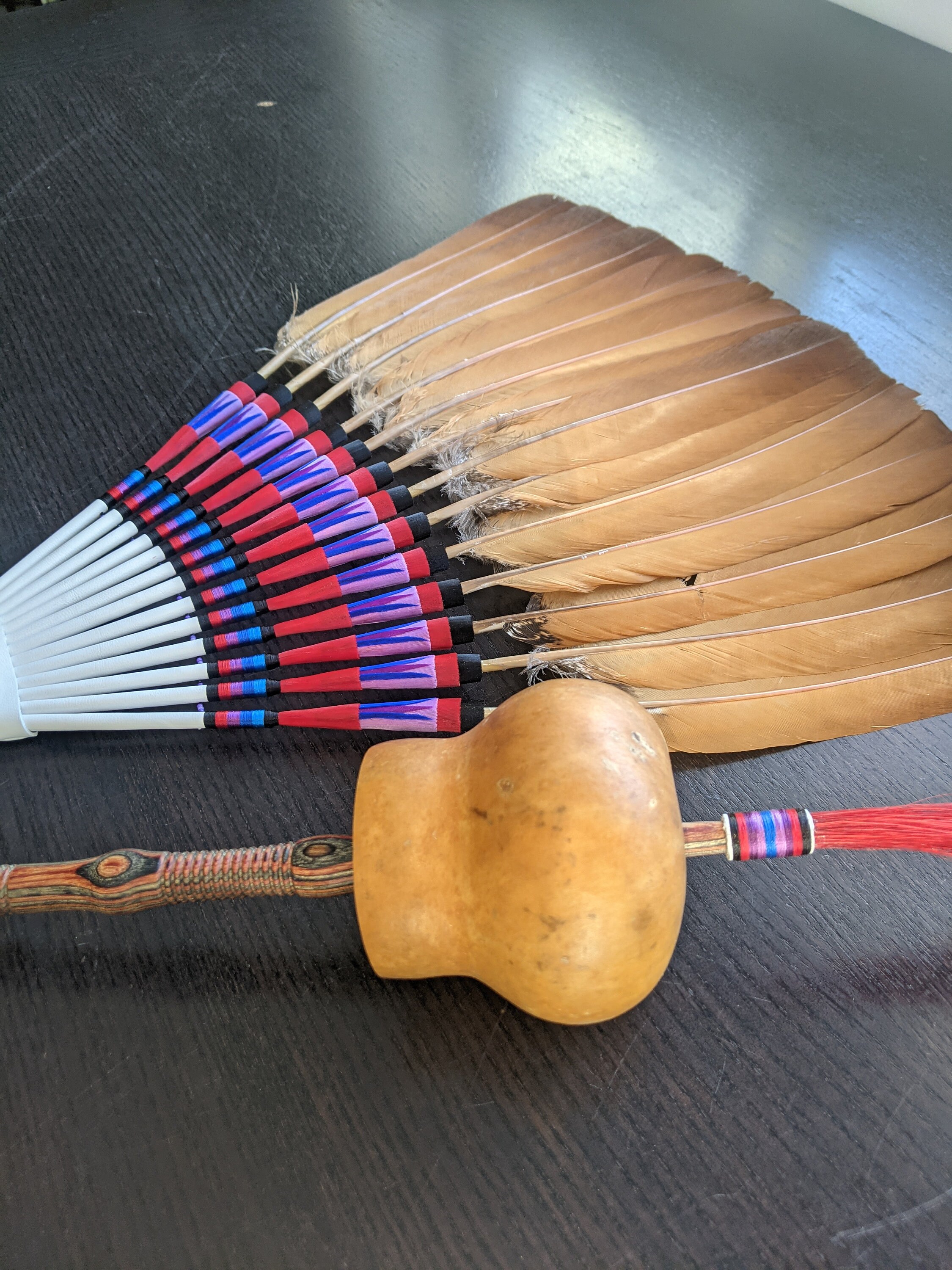 Peyote Fan & Gourd Rattle Etsy