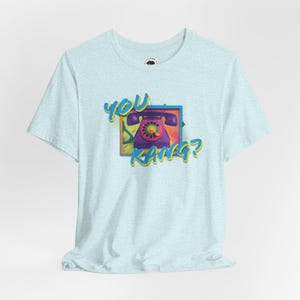 80&#39;s Vibes Neon Colors Tee, Retro &#39;You Rang&#39; Phone tee, Throwback to 1980s, Vintage Graphic T-Shirt, Cool Tee Shirt