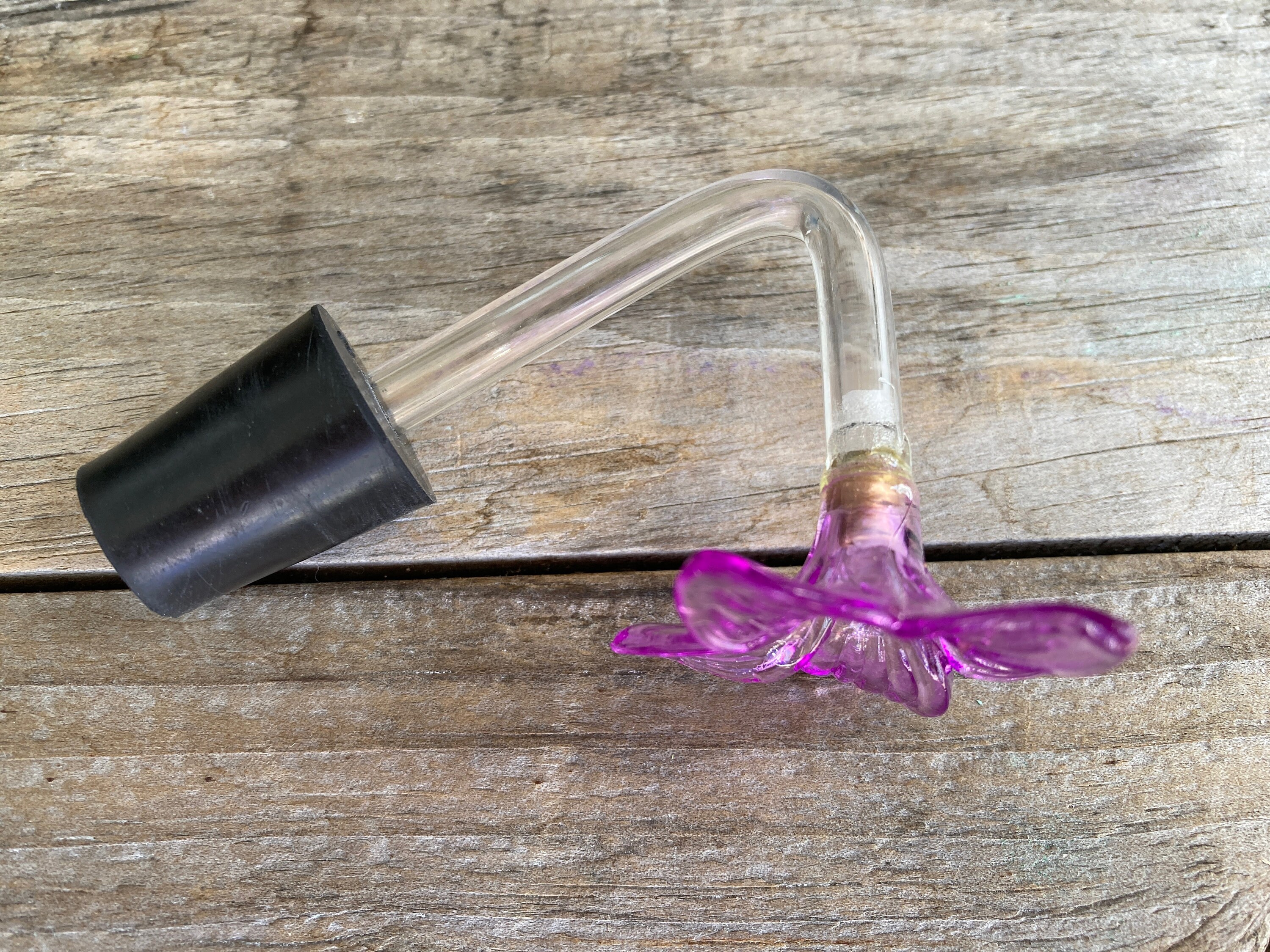 Wine Bottle Hummingbird Feeder Stopper Hummingbird Feeder Etsy