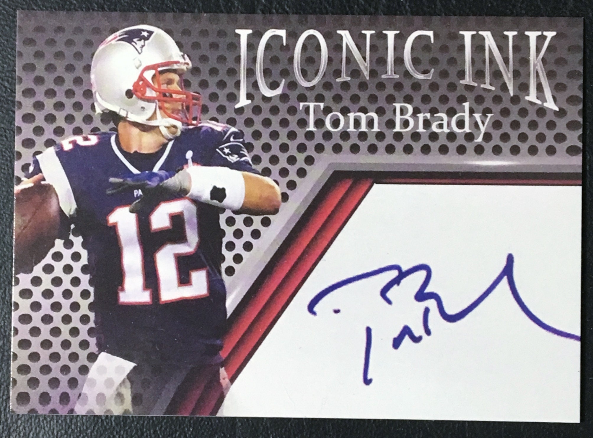 2018 Iconic Ink Tom Brady Facsimile Autograph Custom Card Etsy
