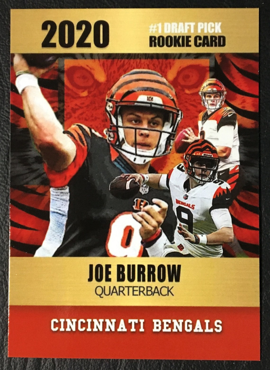 2020 Rookie Phenoms Joe Burrow Rookie Custom Card Mint Etsy