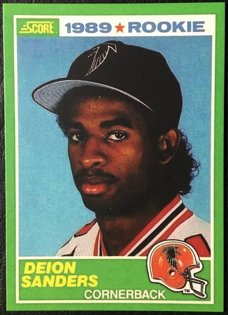 1989 Score 246 Deion Sanders Rookie Reprint Mint Condition Etsy