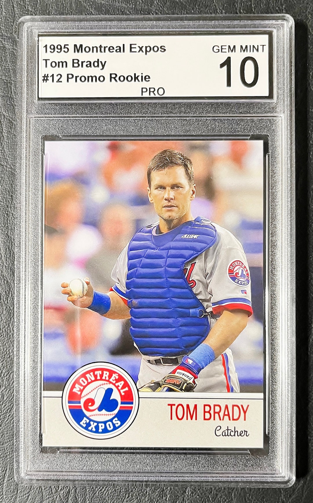 1995 12 Tom Brady MLB Draft Rookie Promo Card Graded PRO - Etsy