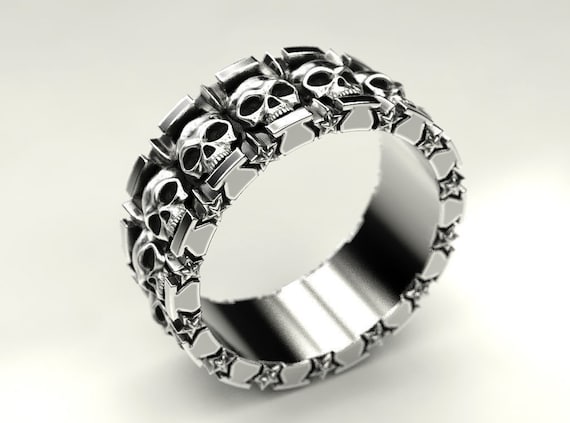 Red Lantern sterling silver band michaelmjdesigns