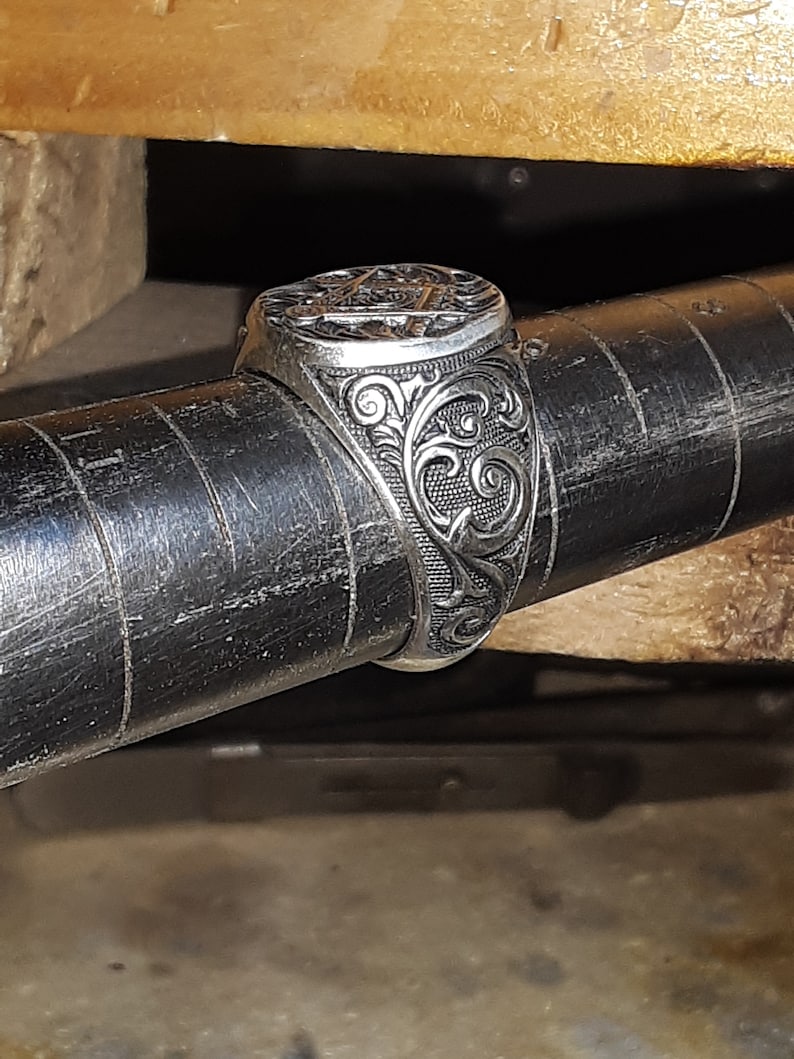 Handmade Masonic Freemason Knights Templar .925 signet ring 9-12