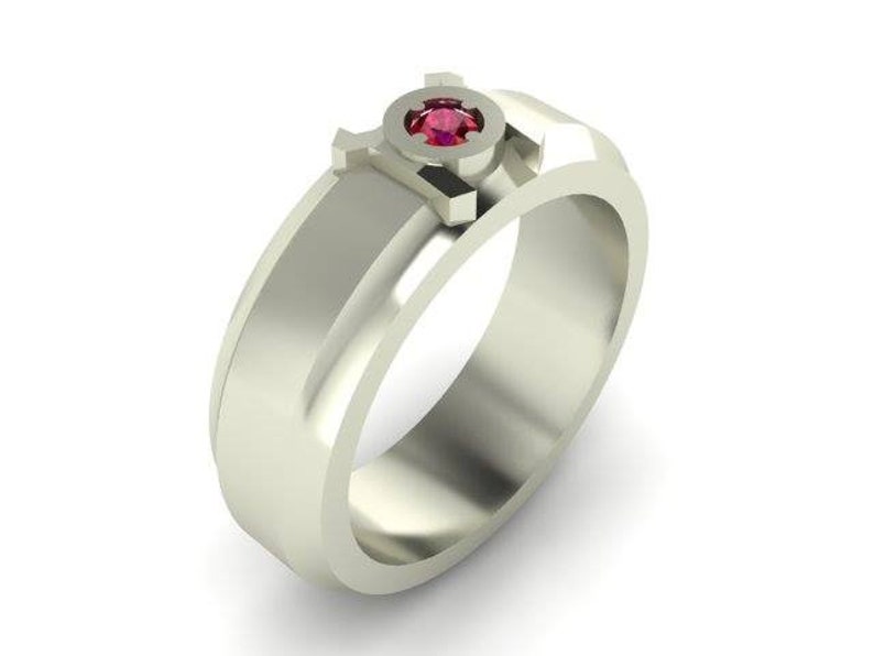 Red Lantern sterling silver band michaelmjdesigns