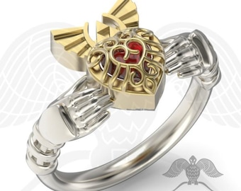 Claddagh Heart ring Silver / Gold custommade handmade ***Made to Order – 095
